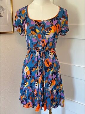 Yargici Abstract Floral Mini Dress